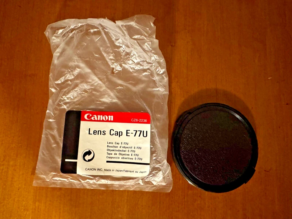GENUINE CANON  E-77U 77mm Snap-On Lens Cap, Black - NEW - Image 1 of 1