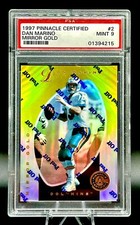 1997 Dan Marino Pinnacle Certified Mirror Gold PSA 9 POP 6 NONE HIGHER!🐬🐬🆙SSP
