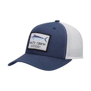 Salty Crew "Marlin Mount Retro" Snapback Hat (Navy/Silver) 6-Panel Cap - Picture 1 of 2
