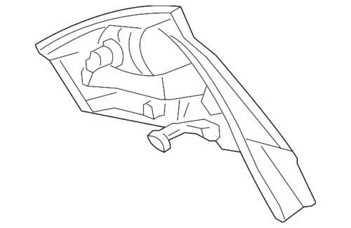 Genuine GM 2003-2007 Saturn Ion Rear 1 2 3 Red Line Lamp Assembly Tail 22723024 - Image 1 of 2