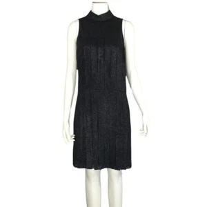 CHANEL 11A Black Silk Blend Shimmer Dress   women 34 - Picture 1 of 9