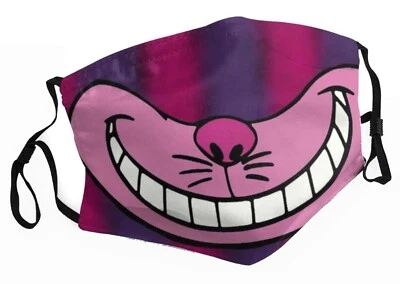 CHESHIRE CAT Face Mask Halloween ALICE IN WONDERLAND Mad Hatter - Image 1 of 2