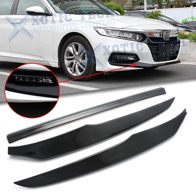Front Bumper Lip Spoiler Protector Cover Trim Black For Honda Accord 2018-2020 - Image 1 of 4