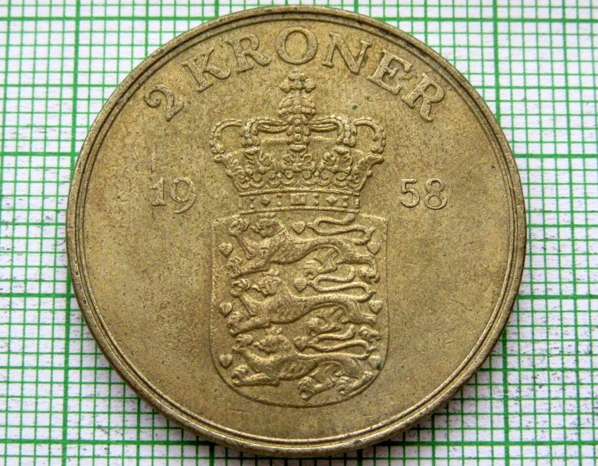 デンマーク　2クローネ　1958 【NGC MS64】　世界コイン デンマーク 2クローネ 1958 【NGC MS64】 世界コイン PCGS 1932