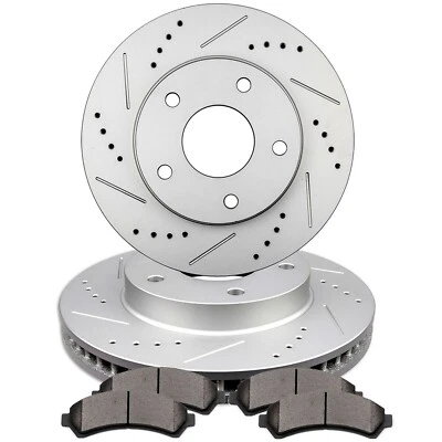 Front Ceramic Brake Pads And Rotors For Chevrolet Blazer GMC Jimmy Isuzu Hombre - Imagem 1 de 4