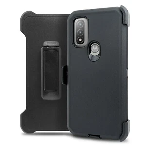For Moto G Pure 2021 G Power 2022 Holster Belt Clip Built In Screen Phone Case  - Picture 1 of 32