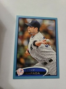 2012 topps baseball card blue frame border Clay Rapada US111