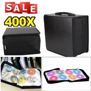 400 Disc CD/DVD Wallet Binder Book Sleeves Disc Storage Bag Carrying Case Black - Picture 1 of 14