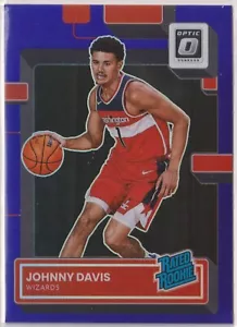 Johnny Davis 2022-23 Panini Donruss Optic Purple Prizm Rookie Card #206 SP - Picture 1 of 2