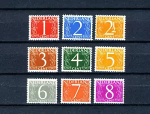 C1 Netherlands complete set NUMERALS 1946-1957 Very Fine MNH stamps - Picture 1 of 1