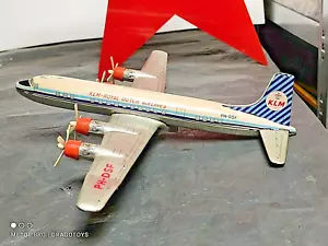 VINTAGE TIN TOY AIRPLANE KLM ROYAL DUTCH AIRLINES PH-DSF FRICTION JAPAN 'DAIYA' - Picture 1 of 12