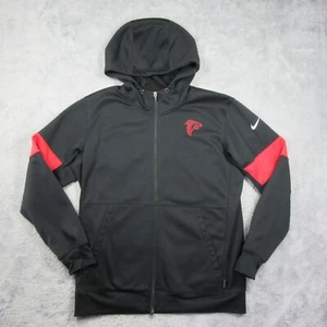 Atlanta Falcons Nike Mens Large Black Red Hoodie Performance Sideline Full Zip - Picture 1 of 12