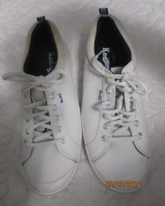 Keds Classic Sneaker Woman Size 7 White Canvas Lace Up Worn Once - Picture 1 of 5
