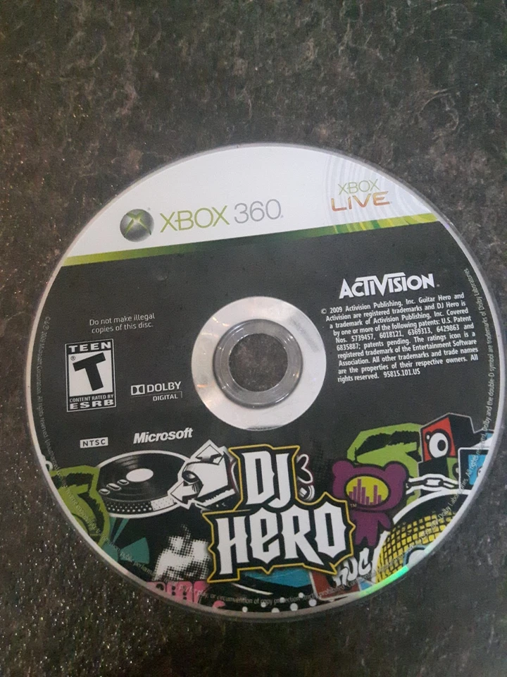 DJ Hero 2009 Xbox 360 Game Good Condition (Disc Only) - Image 1 of 1