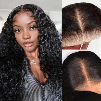 UNICE PELUCA BRASILEÑA ONDA DE AGUA PRECORTADA ENCAJE FRONTAL CABELLO HUMANO SIN PEGAMENTO DESGASTE Y LISTO Foto 1 de 4