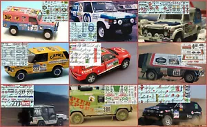 1:43 Decals Range Land ROVER VW BMW Mercedes Rallye Paris Dakar - Picture 1 of 12