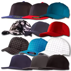 FLEXFIT CAP FLEX FIT KAPPE PLAID PINSTRIPE BASECAP NEW