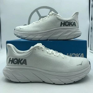 Hoka Arahi 7 Shoes | Size: 10 D | Blanc De Blanc/Steel Wool | Polyester - Picture 1 of 7