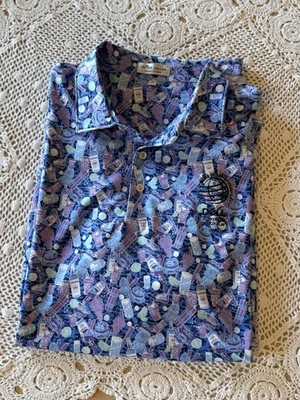 Camisa Peter Millar Para Hombres Talla XL Corona Bebidas Borbón Dell Golf Polo Verano Comodidad Foto 1 de 4