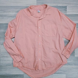 Fresh Produce Mens Peach Orange Button Up Shirt Size Large Longsleeve - Picture 1 of 8