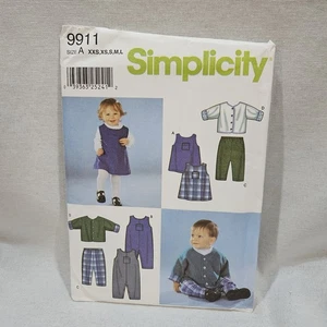 Simplicity 9911 Toddler Dress Romper Pants Jacket Pattern Size XXS-L Uncut - Picture 1 of 5