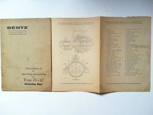 Deutz Publication D 7704 E: Description of and operating instructions for Type Z - Picture 1 of 1