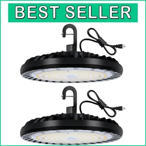 2-Pack 200W UFO LED High Bay Lights - 26000lm, Waterproof & Energy Efficient - Picture 1 of 11