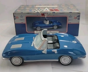Vintage Blue Chevrolet Corvette Convertible Ceramic Enesco Music Box  - Picture 1 of 9