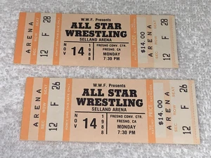 HULK HOGAN WWF 1988 WORLD FEDERATION WRESTLING TICKETS BOSS MAN Bad News Brown - Bild 1 von 6
