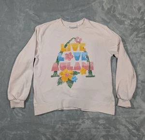 Disney Aulani Sweatshirt Damen Medium Live Love Blumen Pullover Resort Hawaii - Bild 1 von 14