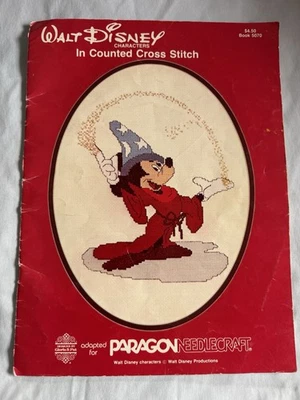 Walt Disney Characters in Counted Cross Stitch” Book by Paragon Needlecraft - Image 1 of 4