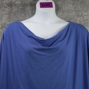 Eileen Fisher Top Damen 3X blau Wasserfallausschnitt Dolman drapiert Tunika Oversize Made USA - Bild 1 von 8
