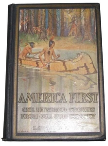 Vintage "America First" Buch von Lawton B. Evans 100 Geschichten Geschichte Kolonial - Bild 1 von 13