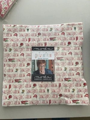 Oh What Fun de Sandy Gervais Pastel Capa Tela 10" Cuadrados, 42 piezas ~ Navidad Foto 1 de 4