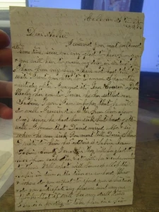 1874 CALHOUN COUNTY MISSISSIPPI Rare Old Handwritten Cursive Letter Family Mail - Picture 1 of 2