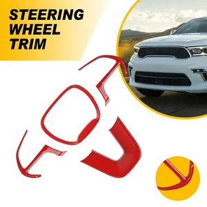 Juego de 4 embellecedores de cubierta de volante rojo ABS para Dodge Challenger 2015-2023 - Imagen 1 de 18