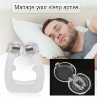 Snoring Micro CPAP Sleep Apnea Device Stop Snoring Silicone Nose Clip M4B6