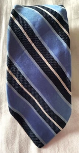 Brooks Brothers Neck Tie Youth Silk Blue USA Striped Boys 2.75” Wide EUC - Picture 1 of 3