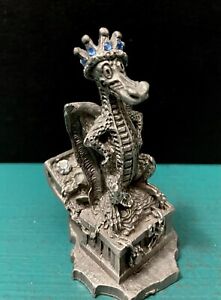 90 Tofano Rawcliffe Pewter Dragon Treasure Crown Jewels Mini Figurine LOTR GOT