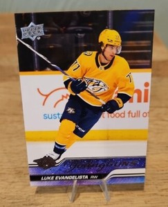 2023-24 Upper Deck Series 1 Luke Evangelista YOUNG GUNS #221 Nashville Predators