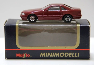 MAISTO 1:60 MINIMODELLI AUTO DIE CAST MERCEDES BENZ 500 SL ROSSO ART 11001 - Immagine 1 di 4
