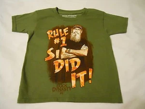Camiseta para niños talla XS 4/5 Duck Dynasty verde Si lo hizo - Imagen 1 de 1