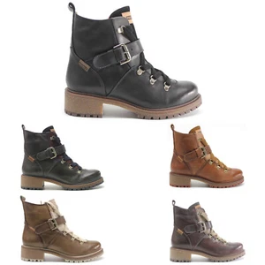 Pikolinos Womens Boots Aspe W9Z-8748C1 Casual Lace-Up Zip-Up Buckle Leather - Picture 1 of 21