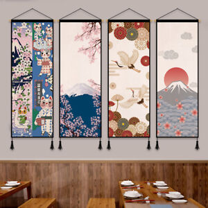 Japanese Printed Tapestry Wall Hanging Banner Flag Sushi Restaurant Home Decor