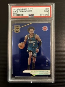 CADE CUNNINGHAM 2023-24 DONRUSS ELITE BASKETBALL BLUE PISTONS /99 PSA 9 - Picture 1 of 3