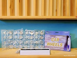 Parts! Car Wheels for Repairing 4 Sets of Plastic Wheels Assorted Styles - Picture 1 of 7