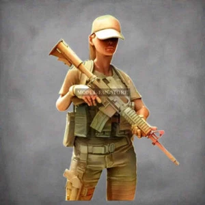 Kit Modelo Resina 1/16 Moderno Soldado Niña FDI Fuerzas Especiales Sin Pintar - Imagen 1 de 7