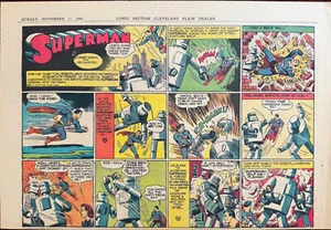 SUPERMAN Sunday Page #55 - GIANT ROBOTS Saga ends - Nov 17, 1940 - RARE - Picture 1 of 6