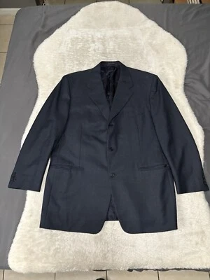 Canali Proposta Blazer Mens Black Blue Button Sport Jacket Size 44R EU 54 - Image 1 of 4
