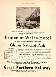 1927 Ad * Prince of Wales Hotel Glacier Waterton Lakes National Park Rockies - Picture 1 of 1